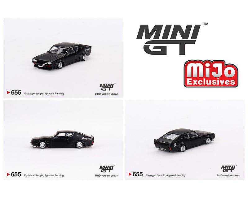 MINI GT 1/64 Nissan Skyline Kenmeri Liberty Walk in Matt Black