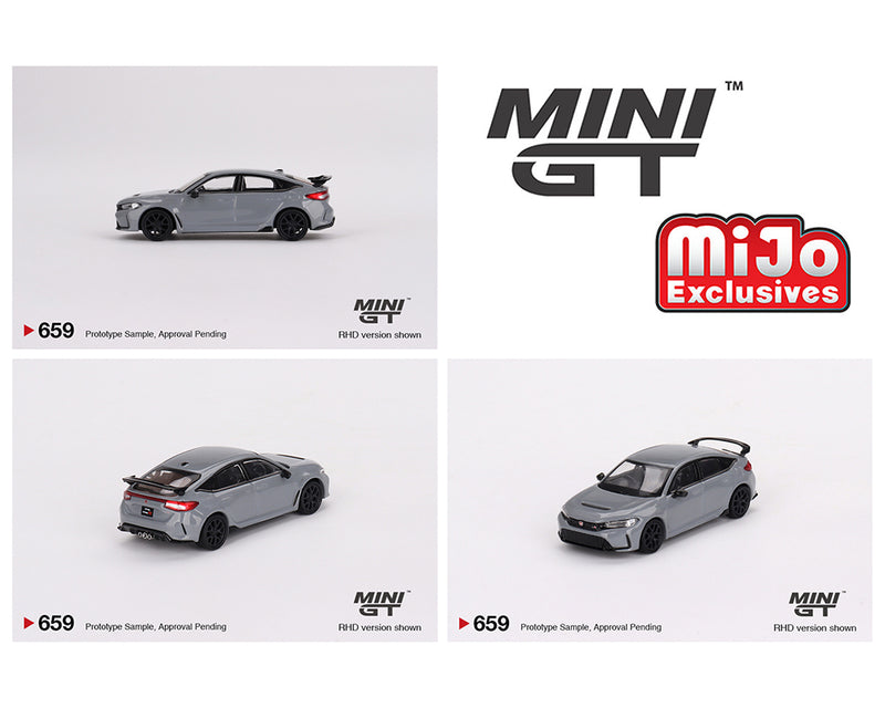 MINI GT 1/64 Honda Civic Type R in Sonic Gray Pearl 2023