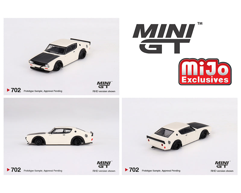 MINIGT 1:64 Nissan Skyline Kenmeri Liberty Walk LBWK in White