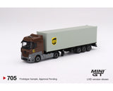 MINI GT 1/64 Mercedes-Benz Actros with 40 Ft Dry Container – UPS Europe