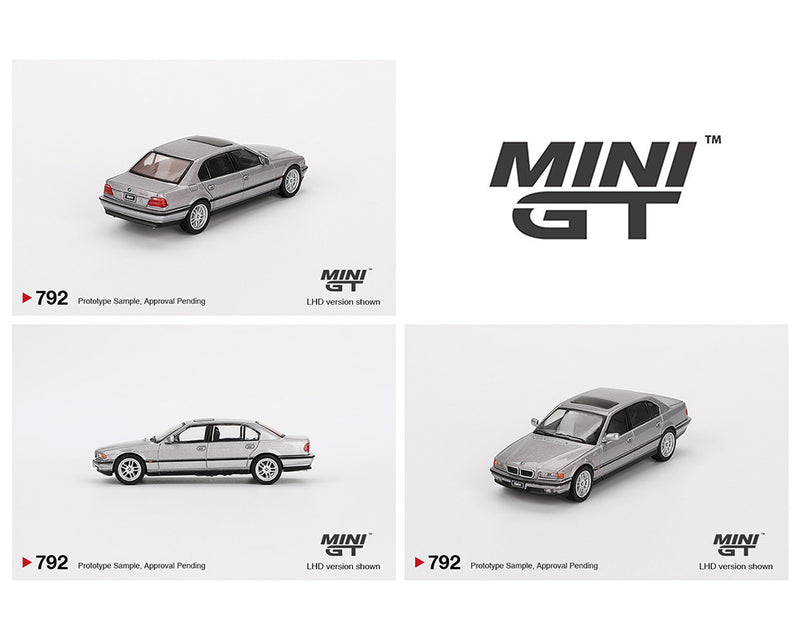 *PREORDER* MINI GT 1:64 BMW 750IL in Aspen Silver Metallic