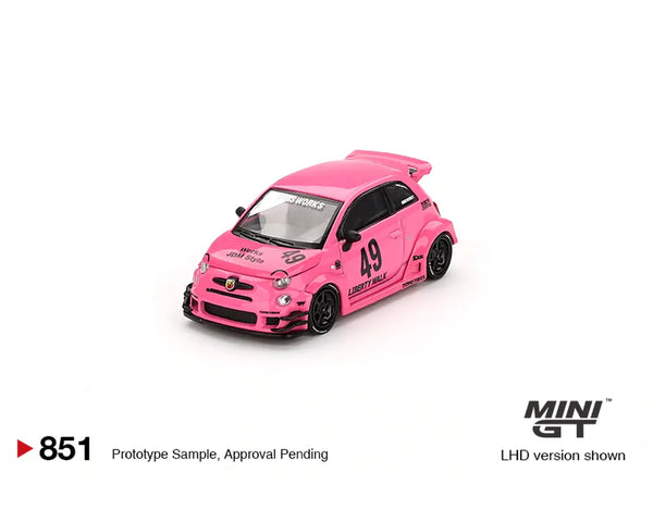 *PREORDER* MINIGT 1:64 ABARTH 595 LB-WORKS x Abas Works in Pink