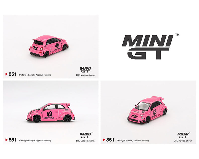 *PREORDER* MINIGT 1:64 ABARTH 595 LB-WORKS x Abas Works in Pink