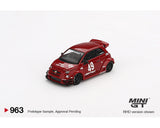 MINIGT 1:64 ABARTH 595 LB-WORKS x Abas Works in Red