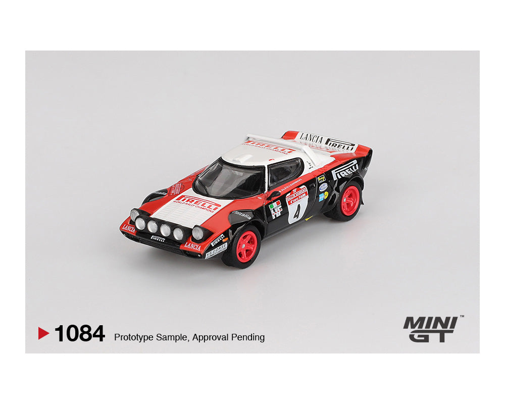 MINIGT 1:64 Lancia Stratos HF #4 1978 Rally Sanremo Winner