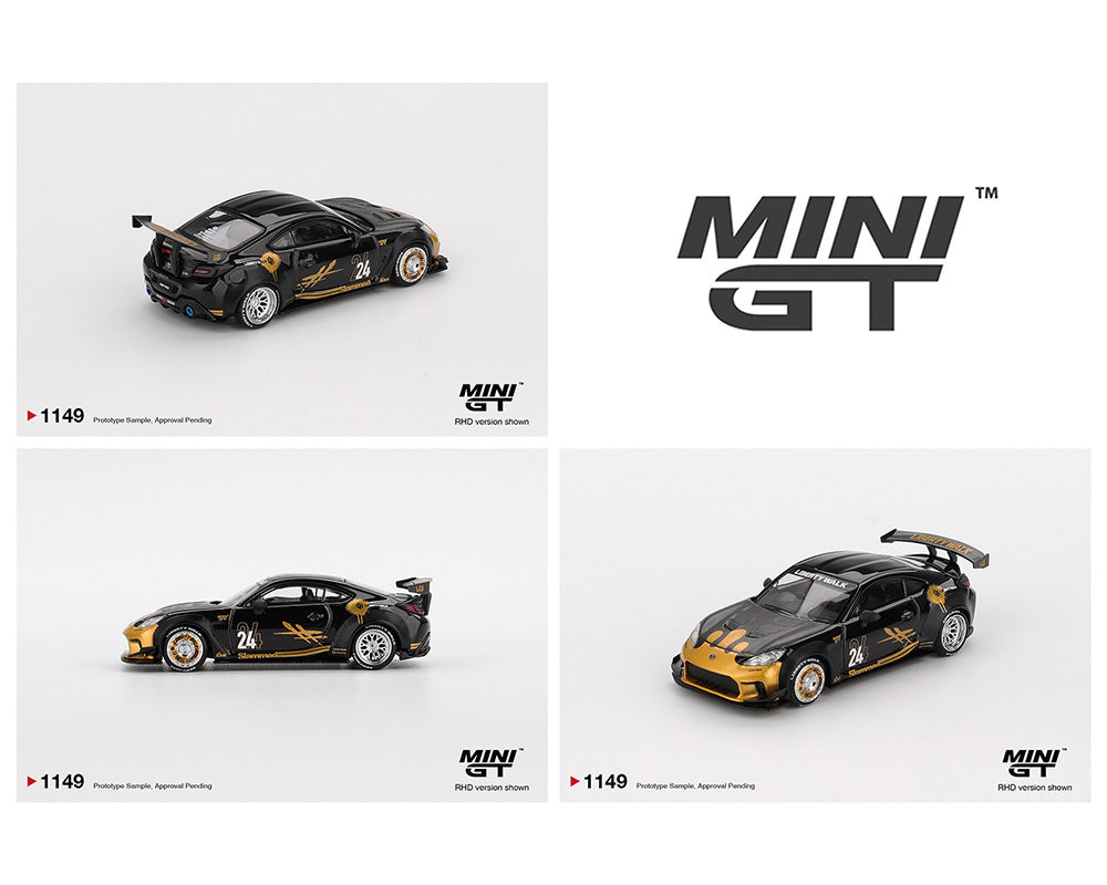 MINI GT 1:64 Toyota GR86 LB Nation – Black/Gold