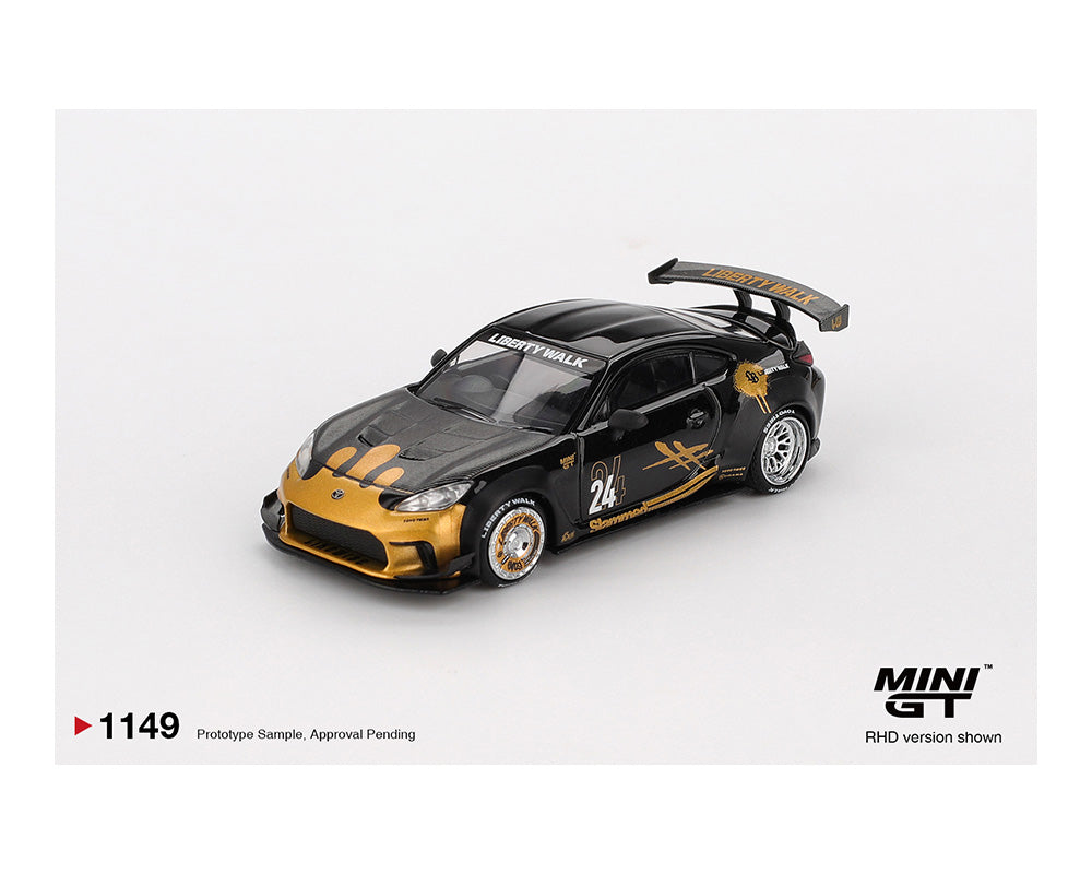 MINI GT 1:64 Toyota GR86 LB Nation – Black/Gold