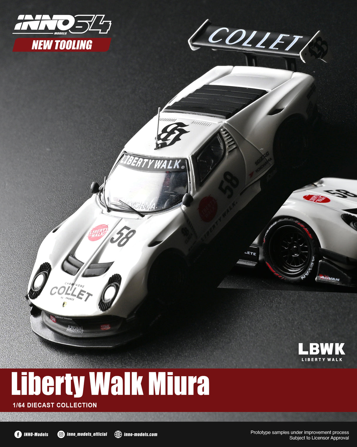 *PREORDER* INNO64 1:64 Lamborghini Miura GT LB-Silhouette WORKS