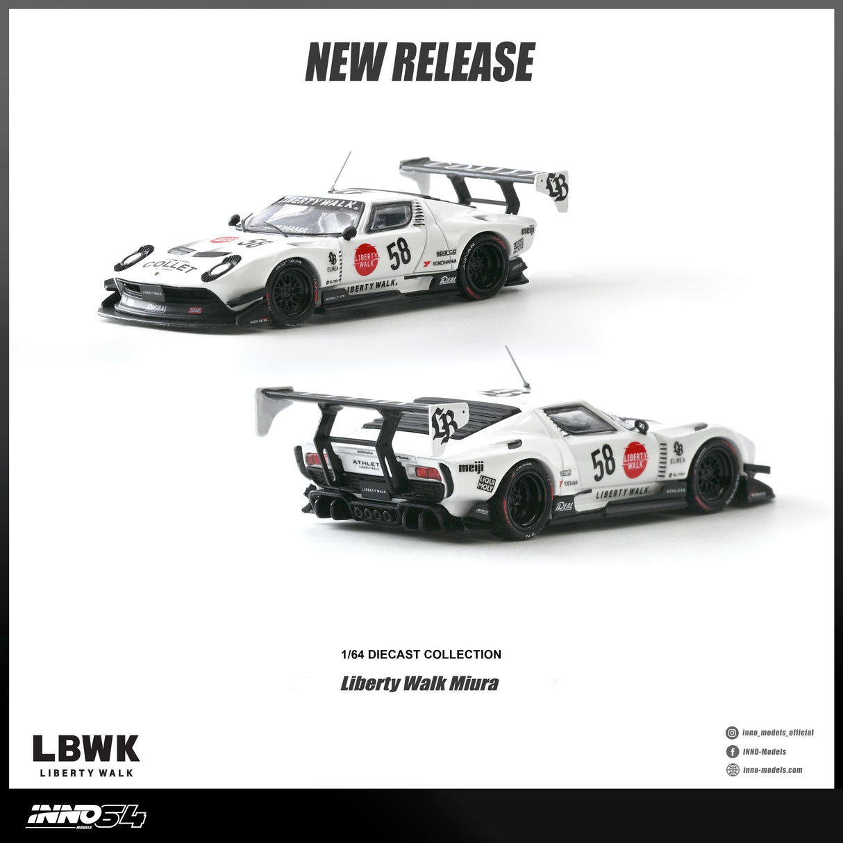*PREORDER* INNO64 1:64 Lamborghini Miura GT LB-Silhouette WORKS