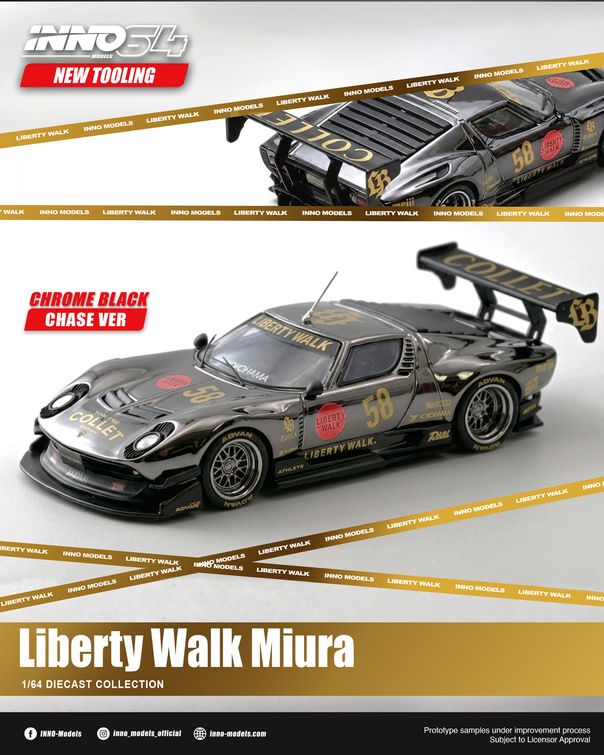 *PREORDER* INNO64 1:64 Lamborghini Miura GT LB-Silhouette WORKS