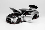 MotorHelix 1:18 Nissan GT-R NISMO (R35) Special Edition 2022 Ultimate Metal Silver