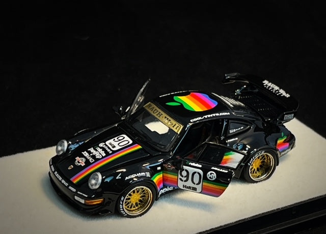 *PREORDER* PGM 1:64 Porsche 993 RWB Apple in Black Regular Version