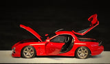 PGM Models 1:64 Mazda RX-7 (FD3S) in Red Standard Square Base Version