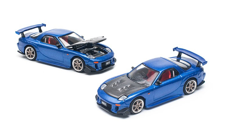 Pop Race 1:64 Mazda RX-7 (FD3S) RE-Amemiya in Metallic Blue