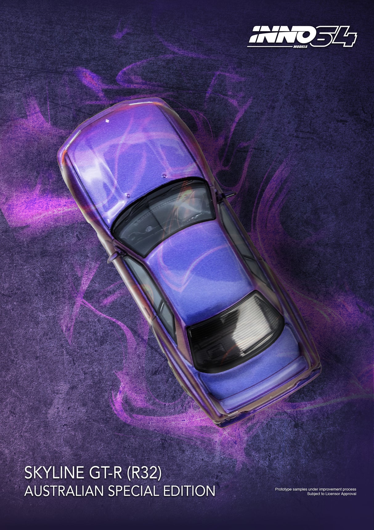 INNO64 1:64 SKYLINE GT-R (R32) Midnight Purple Australia Special Edition  Limited Edition