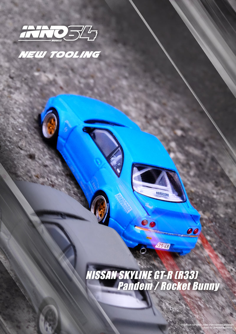 INNO64 1:64 Nissan Skyline GT-R (R33) "Pandem / Rocket Bunny" in Blue