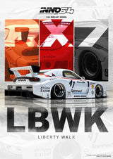 INNO64 1:64 Mazda RX7 (FD3S) LB-SUPER SILHOUETTE in White