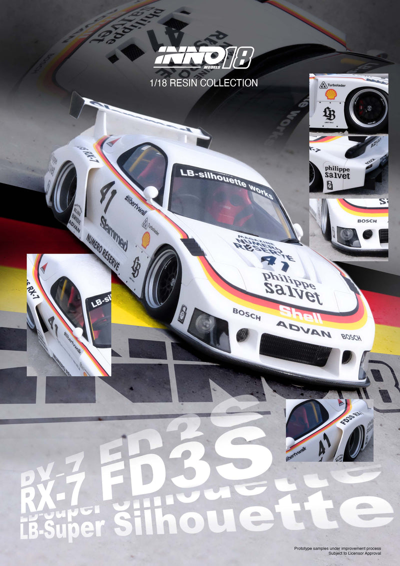 *PREORDER* INNO Models 1/18 Mazda RX-7 (FD3S) Super Silhouette LBWK in White