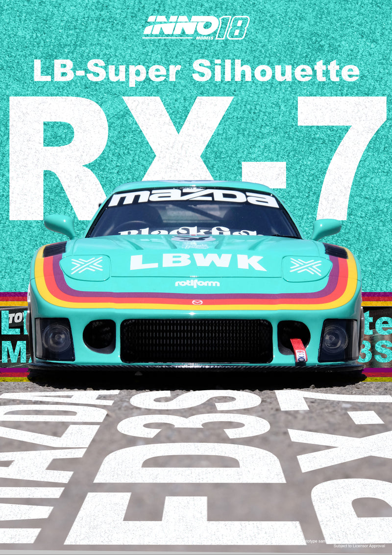 *PREORDER* INNO Models 1/18 Mazda RX-7 (FD3S) Super Silhouette LBWK in Green