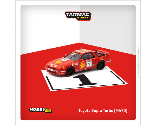 Tarmac Works 1:64 Toyota Supra Turbo (MA70) in Red