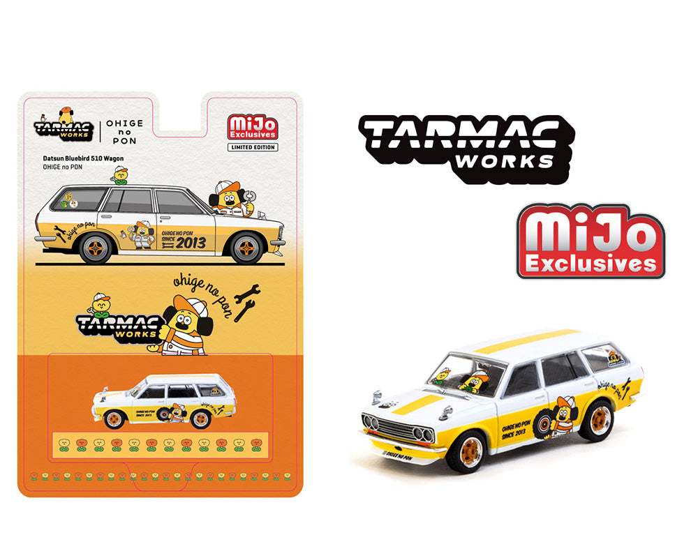 Tarmac Works 1:64 Datsun Bluebird 510 Wagon OHIGE no PON in White