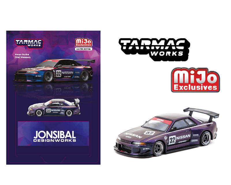 *PREORDER* Tarmac Works 1:64 Nissan Skyline (R32) Widebody Jonsibal in Midnight Purple