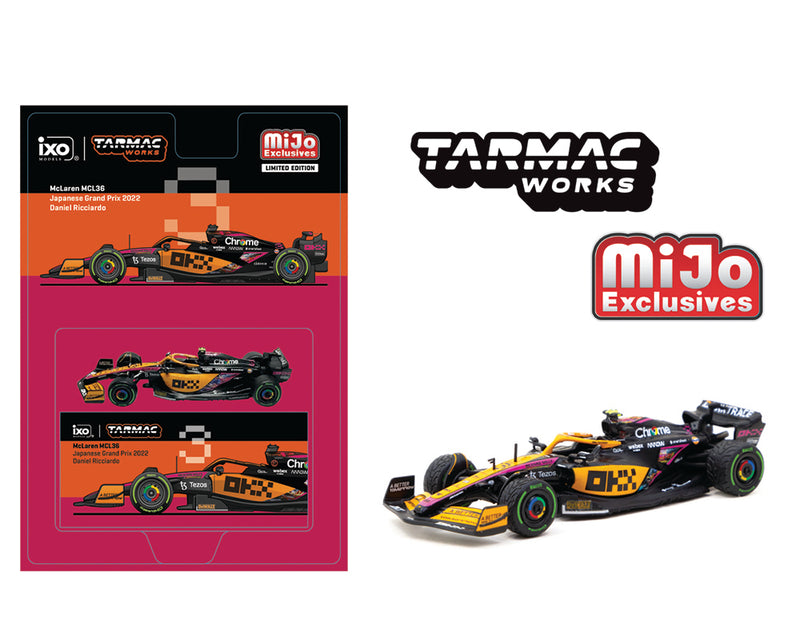 Tarmac Works 1:64 McLaren MCL36 Japanese Grand Prix 2022 Daniel Ricciardo