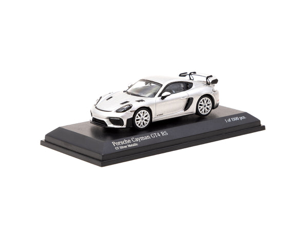 Tarmac Works 1:64 Porsche Cayman GT4 RS in GT Silver Metallic