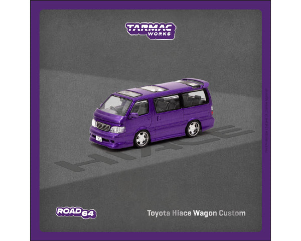 Tarmac Works 1:64 Toyota Hiace Wagon Custom in Purple