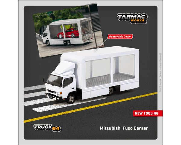 *PREORDER* Tarmac Works 1:64 Mitsubishi FUSO Canter Mobile Display Truck in White