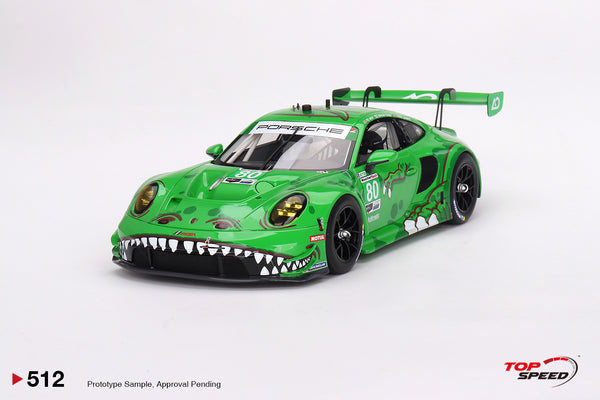 TopSpeed Models 1:18 Porsche 911 GT3 R #80 AO Racing IMSA 2023 Sebring 12 Hrs GTD