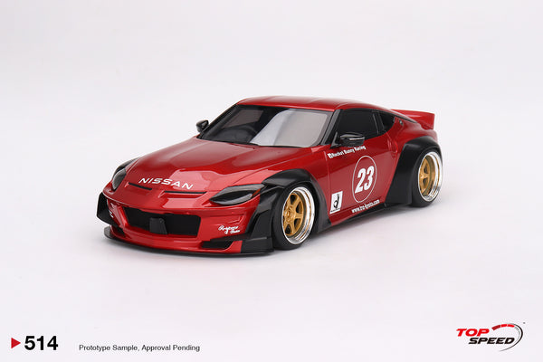 TopSpeed Models 1:18 Nissan Z (RHD) PANDEM Widebody in Passion Red