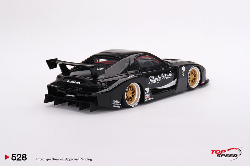 TopSpeed Models 1:18 Mazda RX-7 (FD3S) LB-Super Silhouette Liberty Walk in Black