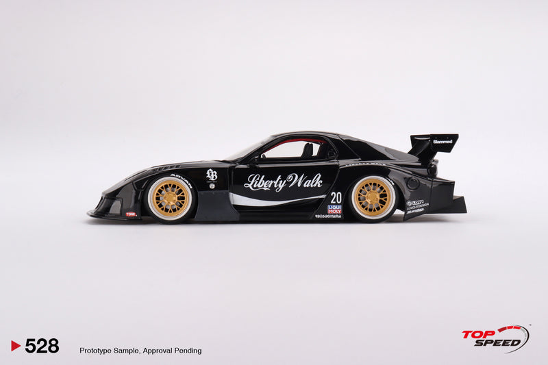 TopSpeed Models 1:18 Mazda RX-7 (FD3S) LB-Super Silhouette Liberty Walk in Black