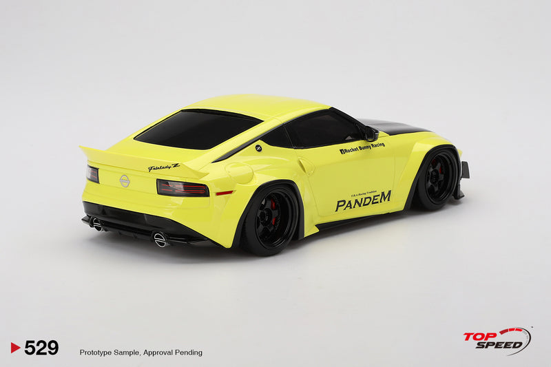 *PREORDER* TopSpeed Models 1:18 Nissan Z PANDEM Widebody in Ikazuchi Yellow