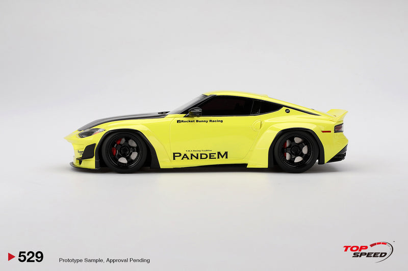 *PREORDER* TopSpeed Models 1:18 Nissan Z PANDEM Widebody in Ikazuchi Yellow