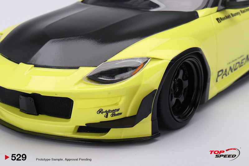 *PREORDER* TopSpeed Models 1:18 Nissan Z PANDEM Widebody in Ikazuchi Yellow