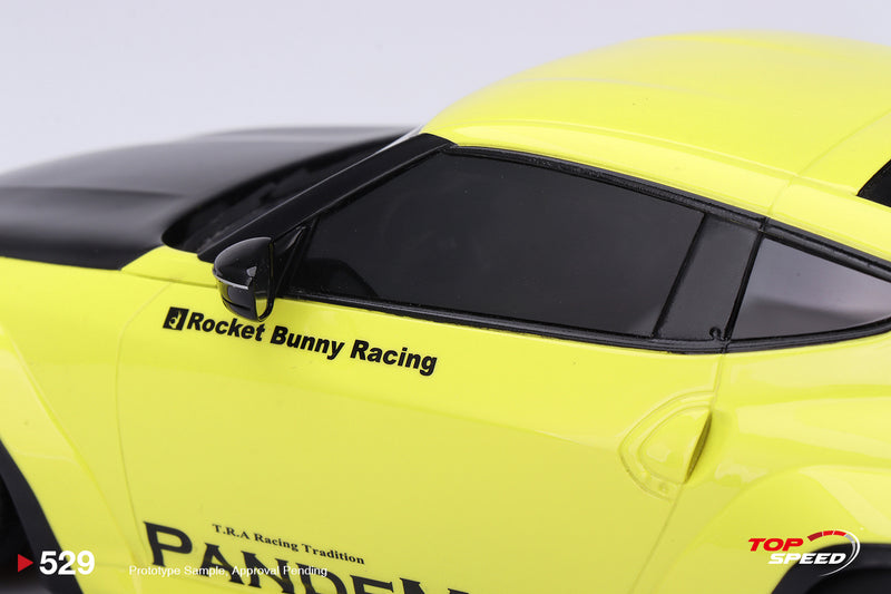 *PREORDER* TopSpeed Models 1:18 Nissan Z PANDEM Widebody in Ikazuchi Yellow