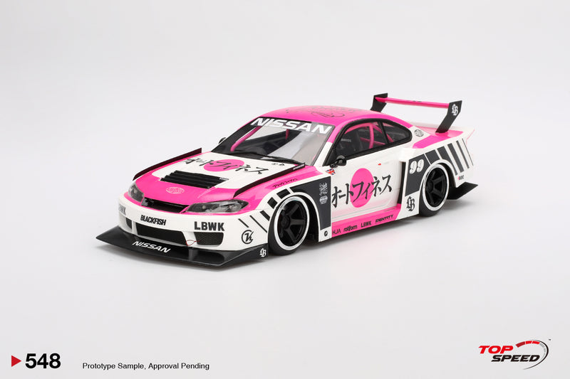 *PREORDER* TopSpeed Models 1:18 Nissan SILVIA (S15) LB-Super Silhouette Auto Finesse SEMA 2023