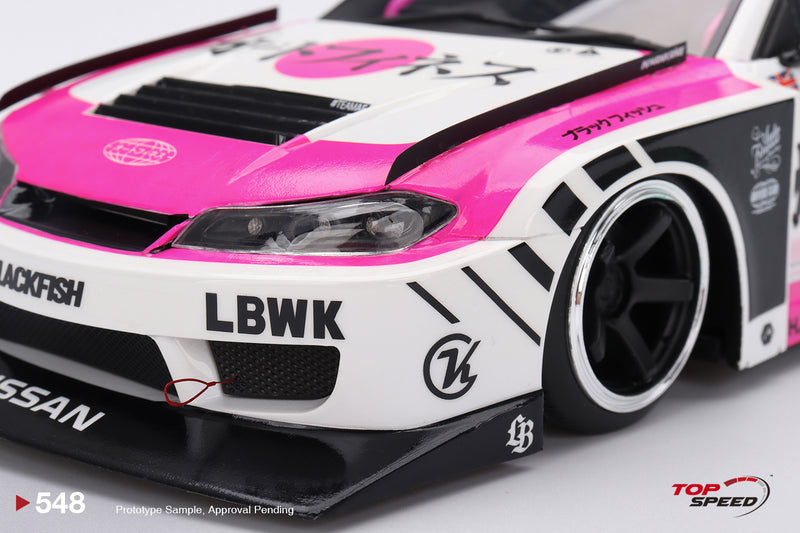 *PREORDER* TopSpeed Models 1:18 Nissan SILVIA (S15) LB-Super Silhouette Auto Finesse SEMA 2023