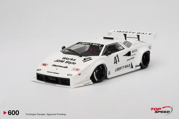 *PREORDER* TopSpeed Models 1:18 Lamborghini Countach LB-WORKS White  2024 Tokyo Auto Salon