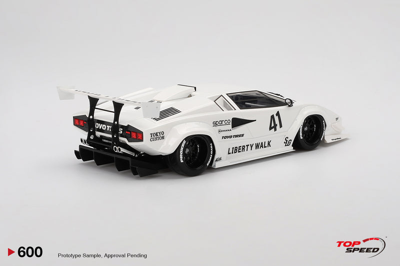 *PREORDER* TopSpeed Models 1:18 Lamborghini Countach LB-WORKS White  2024 Tokyo Auto Salon