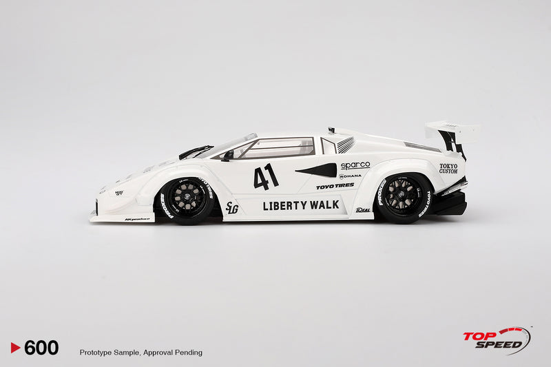 *PREORDER* TopSpeed Models 1:18 Lamborghini Countach LB-WORKS White  2024 Tokyo Auto Salon