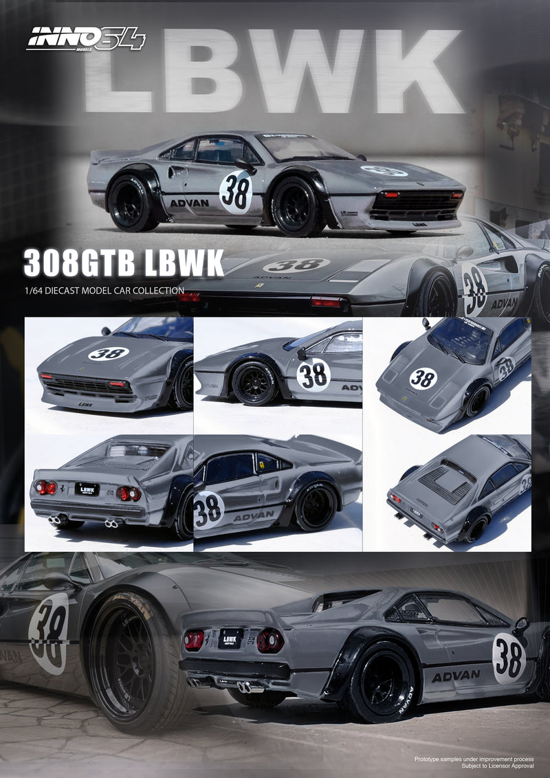 INNO64 1/64 Ferrari 308 GTB Liberty Walk in Grey