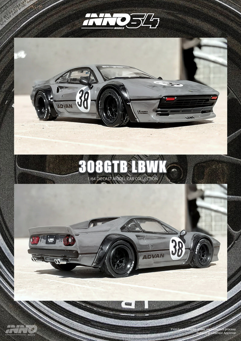 INNO64 1/64 Ferrari 308 GTB Liberty Walk in Grey