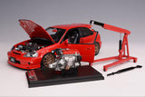 MotorHelix 1:18 Honda Civic Type-R (EK9) MUGEN in Milano Red