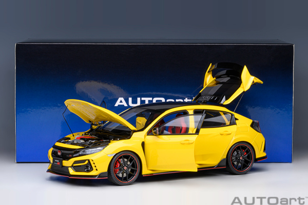 AUTOart 1:18 Honda Civic Type-R (FK8) Limited Edition in Sunlight Yellow