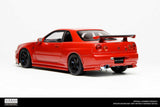 MotorHelix 1:18 Nissan Skyline GT-R (R34) Customized Version in Active Red
