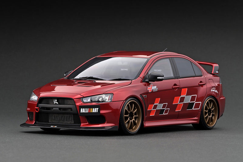 Ignition Model 1:18 Mitsubishi Lancer Evolution X (CZ4A) in Red Metallic with Engine Display