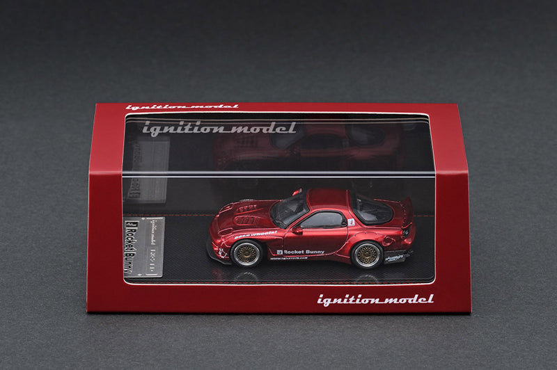 Ignition Model 1:64 Mazda RX-7 FD3S Rocket Bunny in Red Metallic